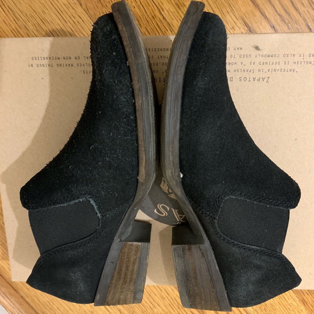 Black, Suede Booties